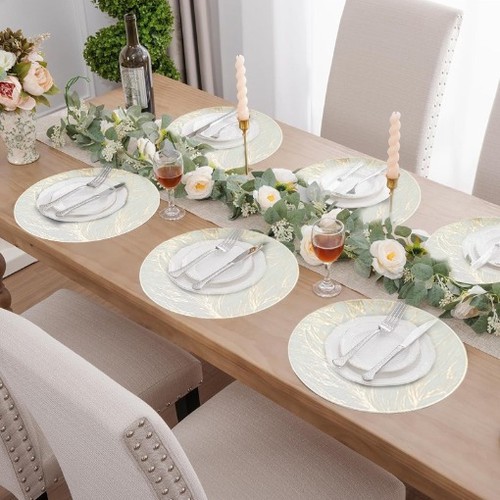 6pcs round placemats - 6pcs,