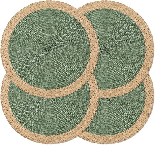 4pcs round woven - woven, 15