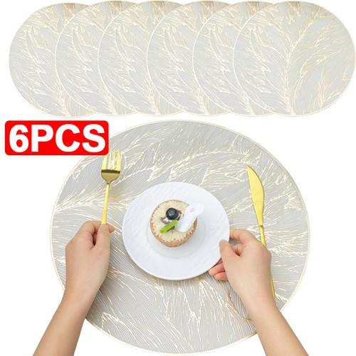 6pcs round placemats - round,
