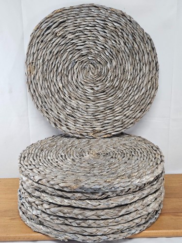 Set grey woven round - woven,