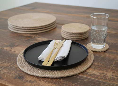 Natural jute tablemats and - natural,