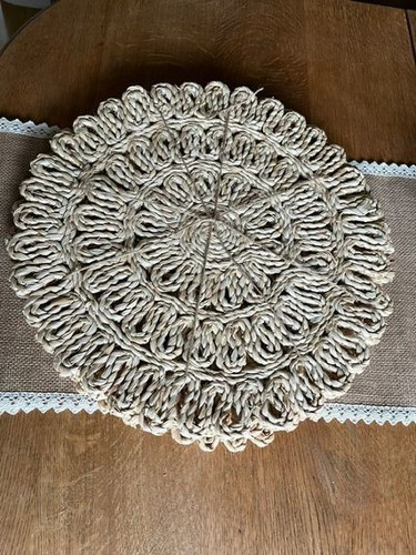 Set natural woven round - set,