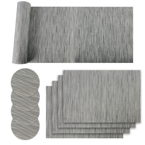 Grey pvc table - grey, mat