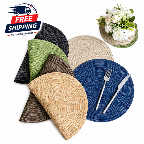 Woven table place mats - woven, large