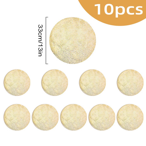 Disposable gold placemats set - gold,