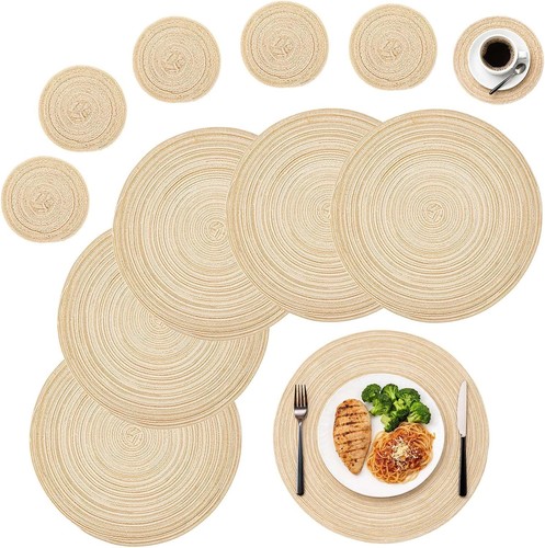 6pcs round dinner table mats - 6pcs,