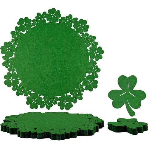 6pcs round felt placemats with - placemats,
