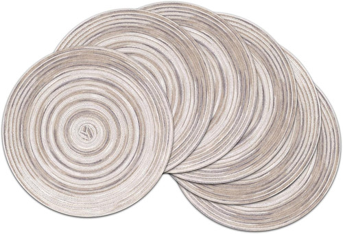 Round placemats set 6 - set, of