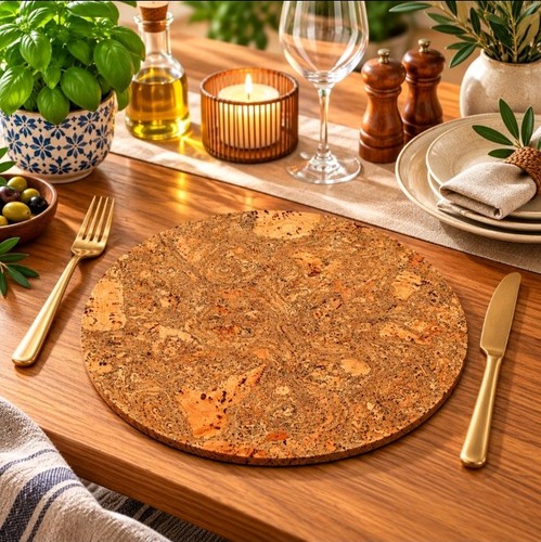 Natural cork place mats - cork,