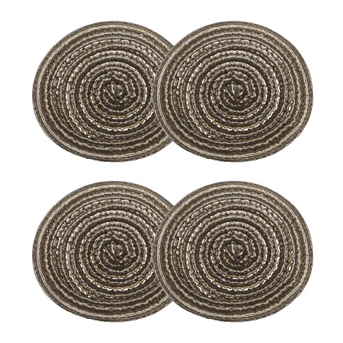 Pack round braided placemats - round,