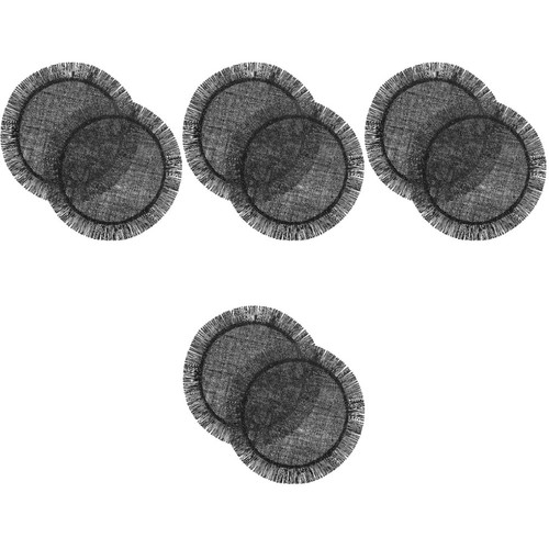 8pcs reusable black round - reusable,