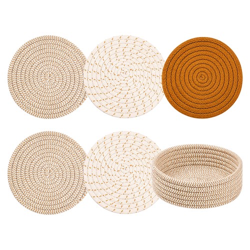 Round placemats set 6 - round,
