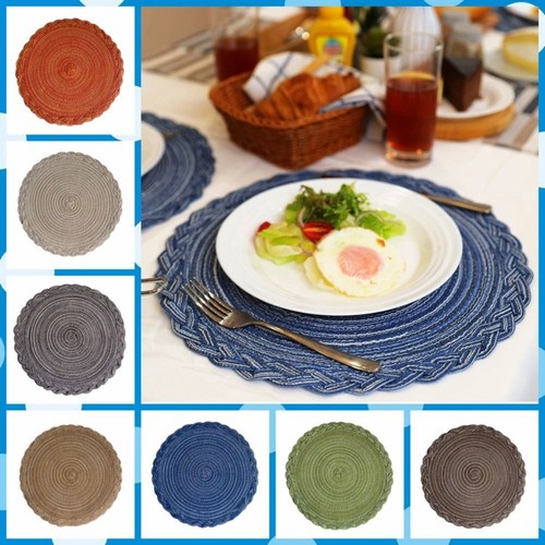 Round woven placemats kitchen - woven,