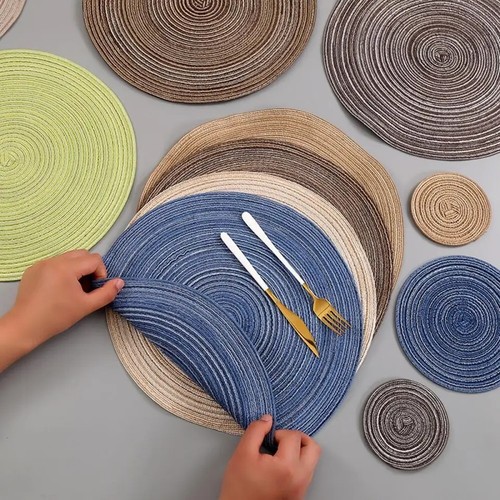 Table place mats large - mats, round