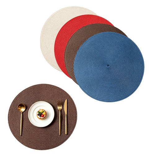 38cm round placemats - round, washable