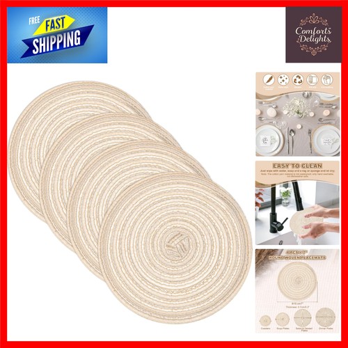 Elegant round woven placemats - round,