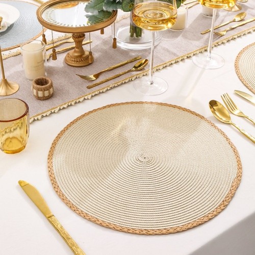 Round placemats non - round, non-slip