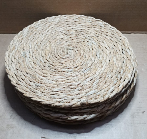 Placemats round woven natural - placemats,