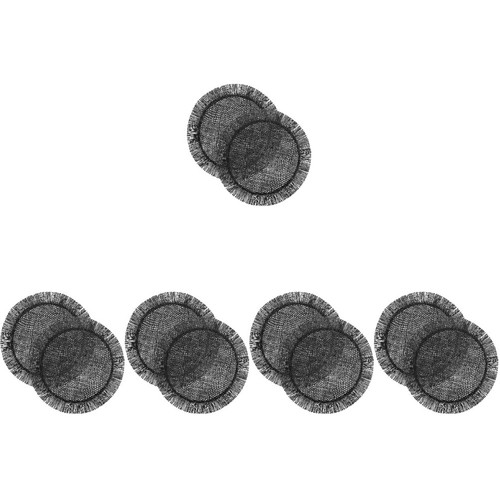 Reusable black round - round, placemat