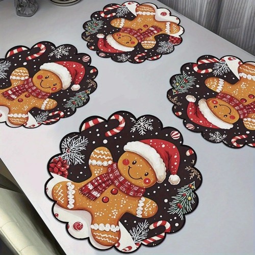 Table mats round christmas - mats,