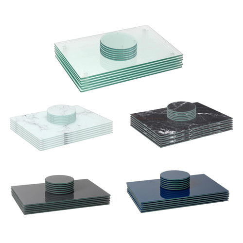 12pc glass placemats - glass, &